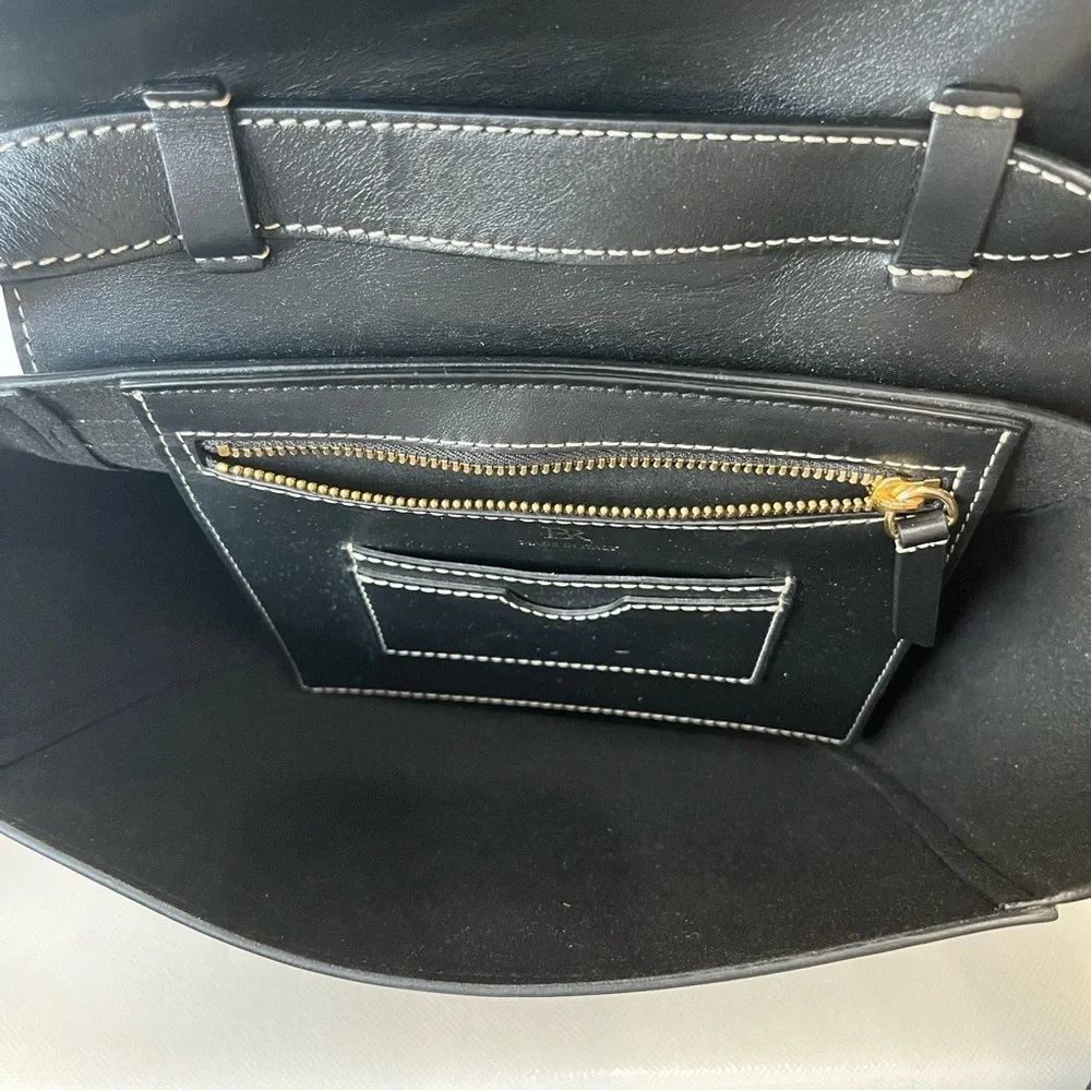 Banana Republic Gia Black Crossbody Flap Over Bag